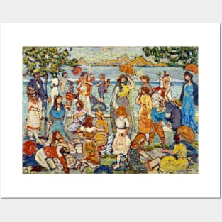 A Gathering At The Beach 1915, Maurice Brazil Prendergast Posters and Art